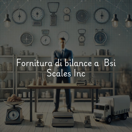 Fornitura di bilance a Bsi Scales Inc