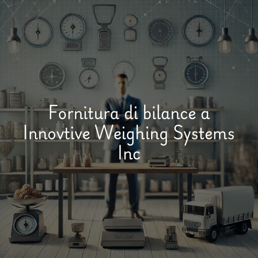 Fornitura di bilance a Innovtive Weighing Systems Inc