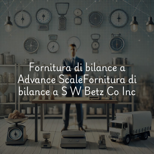Fornitura di bilance a