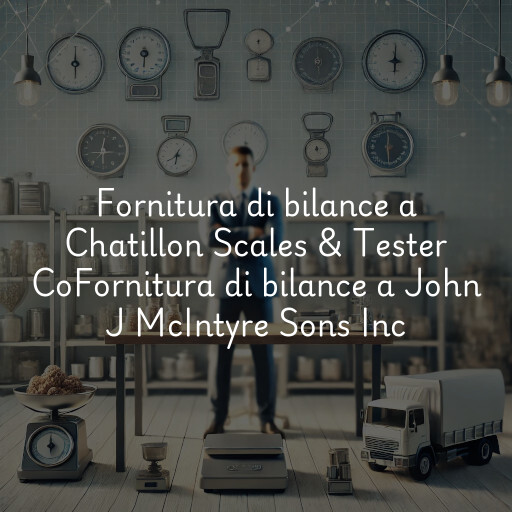 Fornitura di bilance a