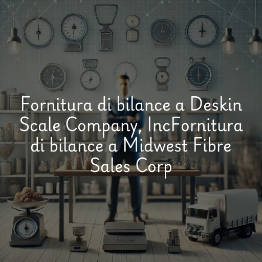 Fornitura di bilance a