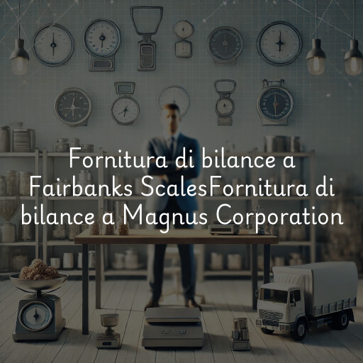Fornitura di bilance a