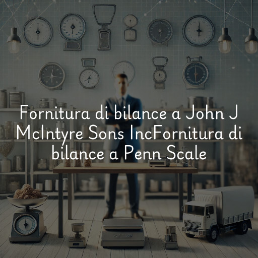 Fornitura di bilance a