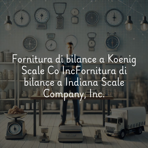 Fornitura di bilance a