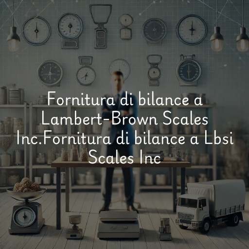 Fornitura di bilance a