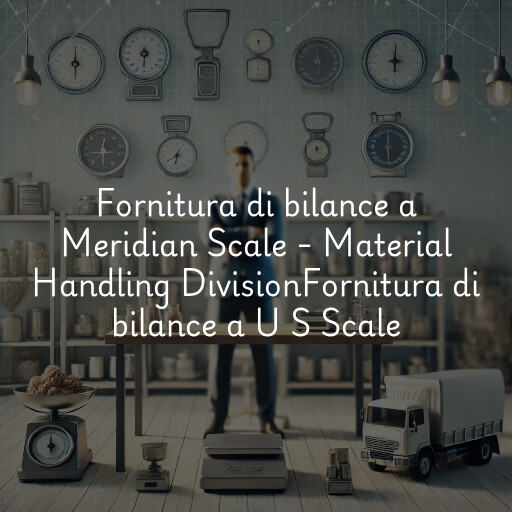 Fornitura di bilance a
