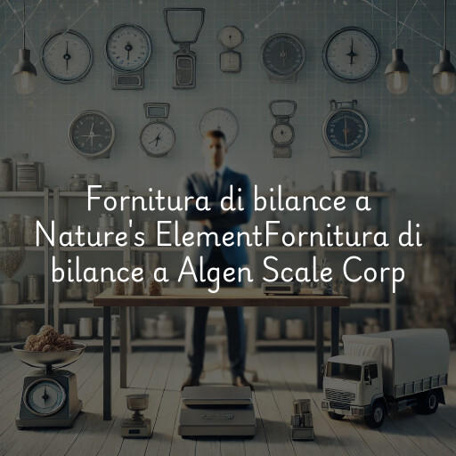 Fornitura di bilance a