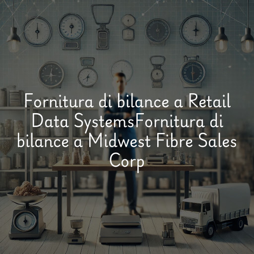 Fornitura di bilance a