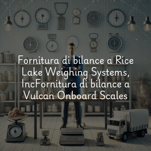 Fornitura di bilance a