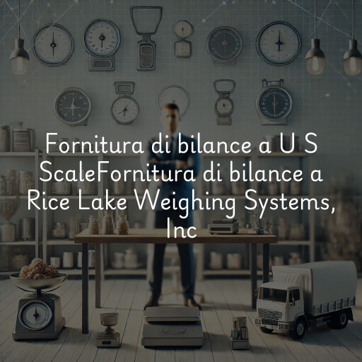 Fornitura di bilance a